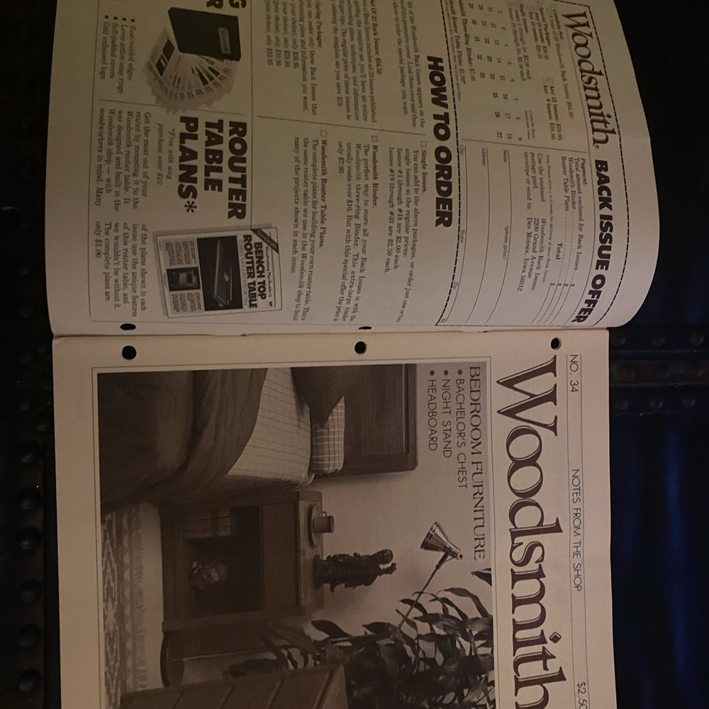 🎉5/$10🎉 Woodsmith magazine number 34 July / August 1984 bedroom furniture